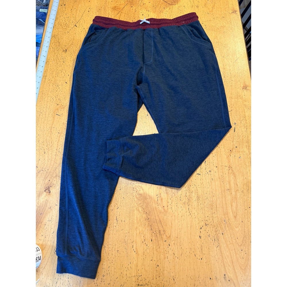 Marine Layer Weekend Sport XL Blue Heathered Athletic Jogger Sweatpants Mens